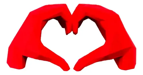 Figura Decorativa - Símbolo De Manos De Corazón