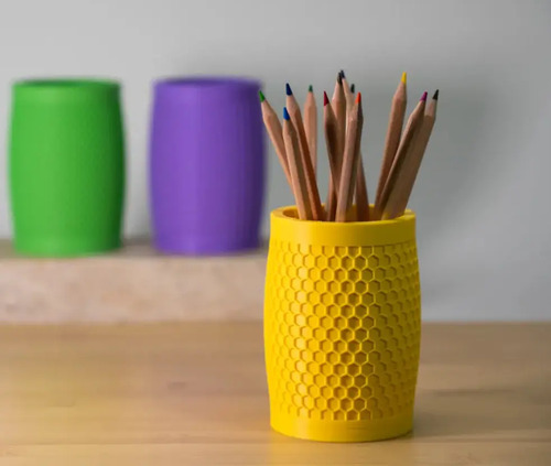 Portalápices Con Textura Hexagonal - Foto 2