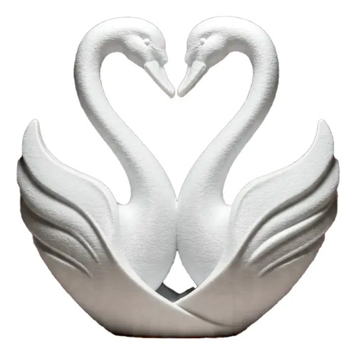 Figura Decorativa - Corazón De Cisnes
