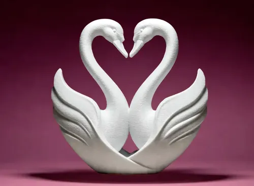 Figura Decorativa - Corazón De Cisnes - Foto 2