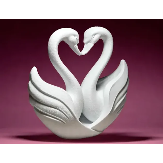 Figura Decorativa - Corazón De Cisnes 3