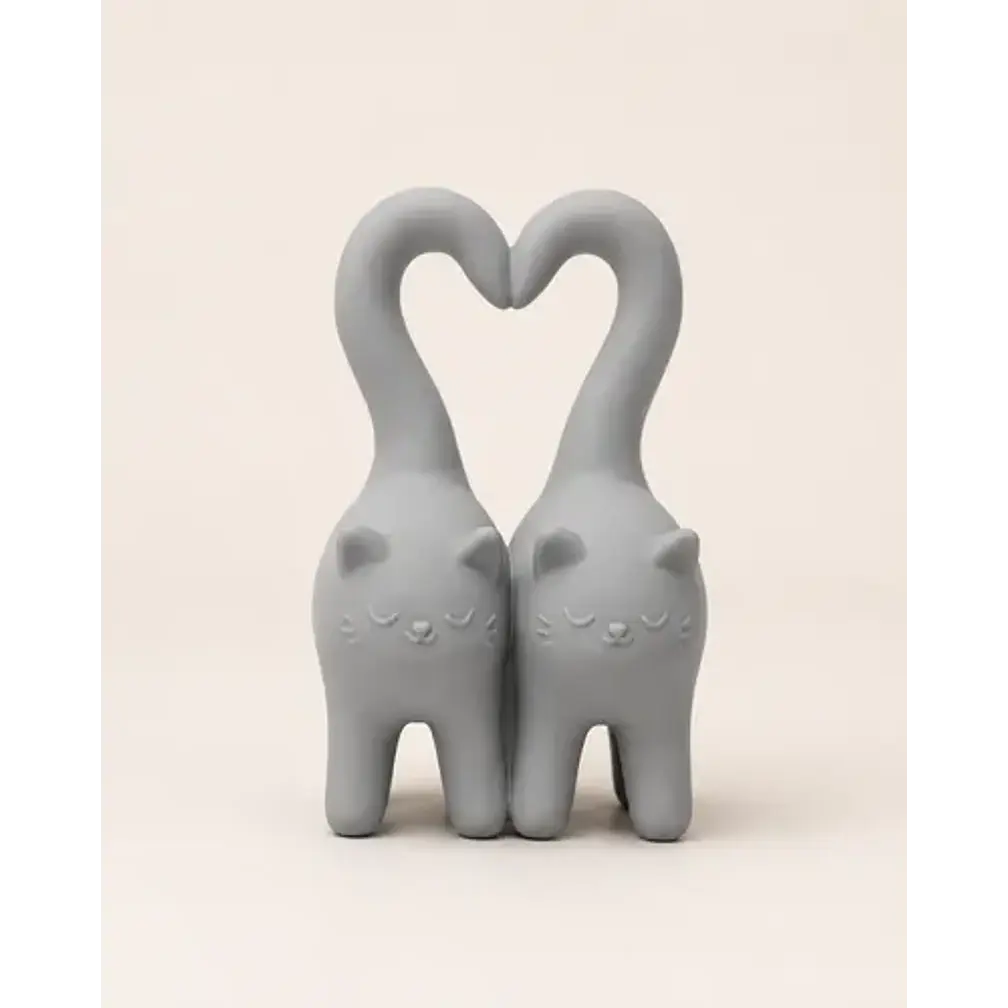 Figura Decorativa - Gatitos Con Cola Corazón 3