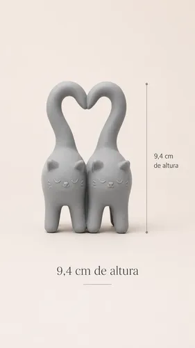 Figura Decorativa - Gatitos Con Cola Corazón - Foto 5