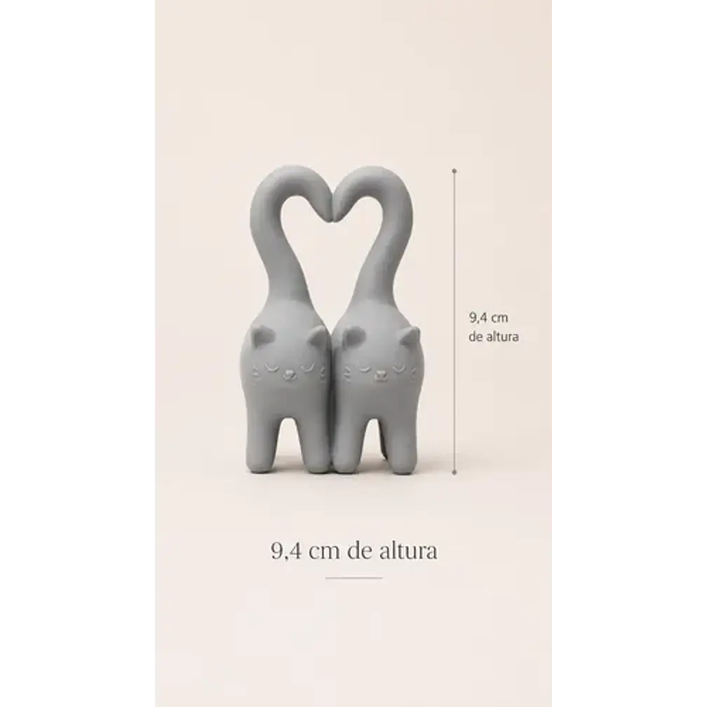 Figura Decorativa - Gatitos Con Cola Corazón 5