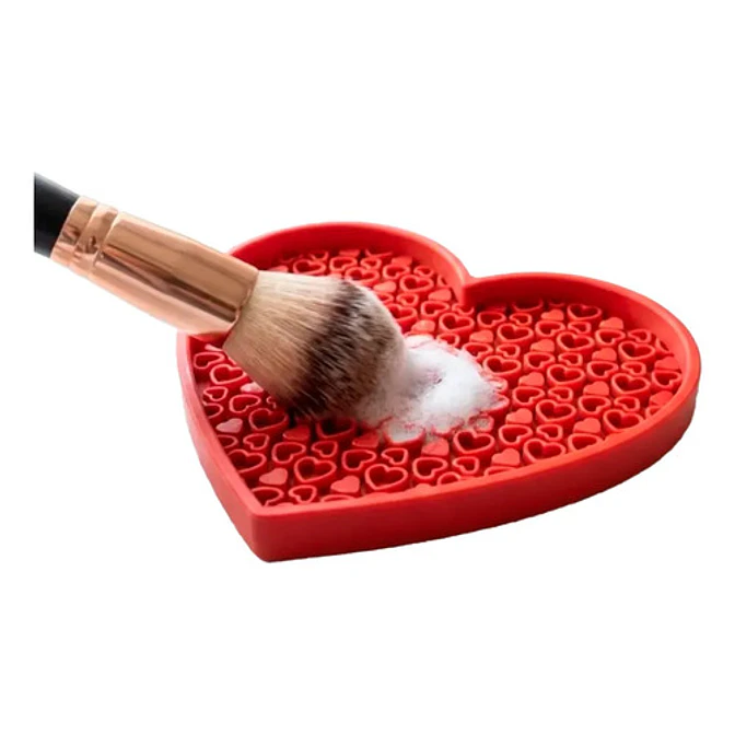 Limpiador De Brochas De Maquillaje - Diseño Corazón 1