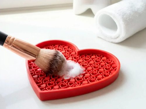Limpiador De Brochas De Maquillaje - Diseño Corazón - Foto 2