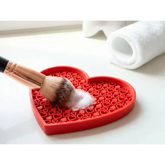 Limpiador De Brochas De Maquillaje - Diseño Corazón 2
