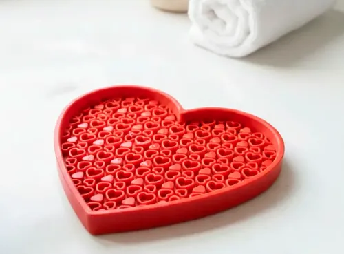 Limpiador De Brochas De Maquillaje - Diseño Corazón - Foto 4