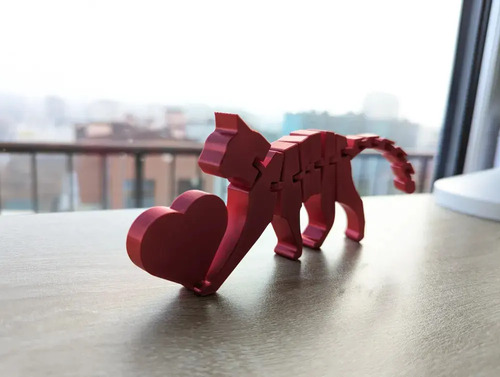 Figura Decorativa Flexicat Con Corazón - San Valentín