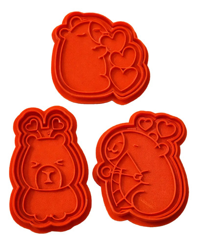 Cortadores De Galletas De Capibara - San Valentín