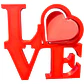 Figura Decorativa - Letrero De Amor Con Corazón - Miniatura 1