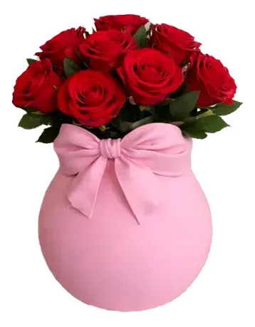 Jarrón Con Lazo - San Valentín