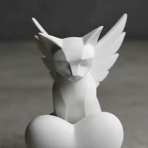 Figura Decoración- Escultura Gato Alado Moderno - Foto 3