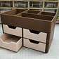 Organizador De Escritorio Apilable Con Cajones - Miniatura 4