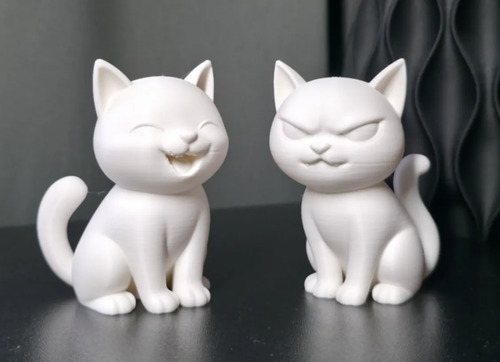 Pack De 2 Esculturas Gatos Felices Y Gruñones - Foto 3