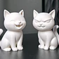 Pack De 2 Esculturas Gatos Felices Y Gruñones - Miniatura 3