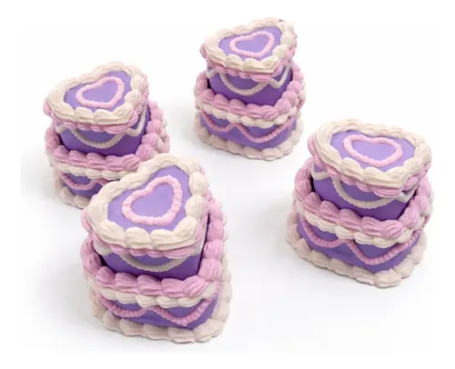 Clicker De Pastel Con Forma De Corazón (pack 4 Un)