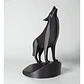 Escultura Lobo Aullador - Miniatura 1