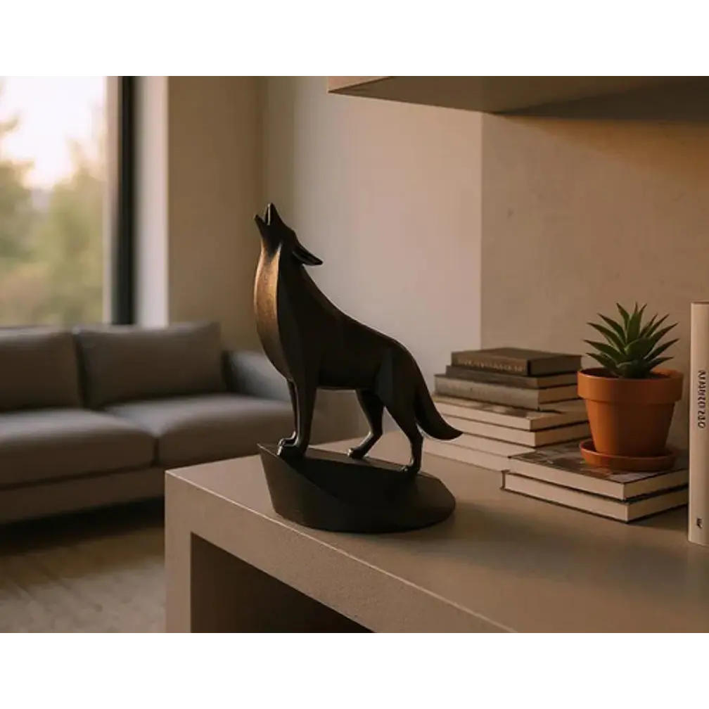 Escultura Lobo Aullador 2