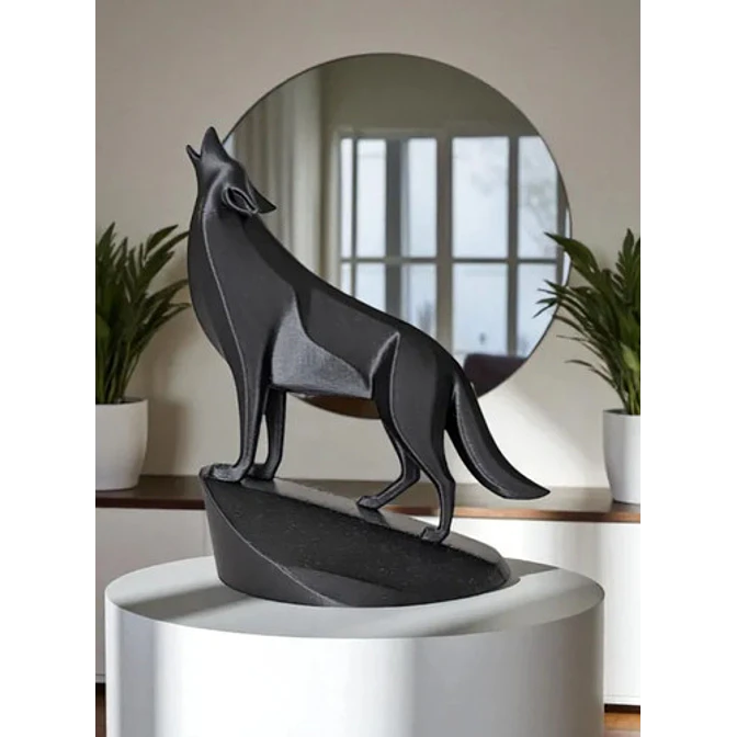 Escultura Lobo Aullador 3