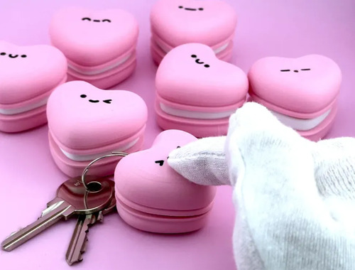 Figura Clicker Forma Macaron Corazón - Foto 3