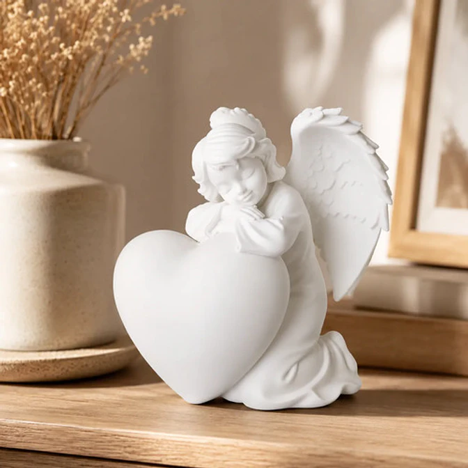 Escultura Ángel Corazón Decoración Living 3
