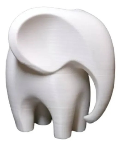 Escultura Elefante Minimalista Blanco