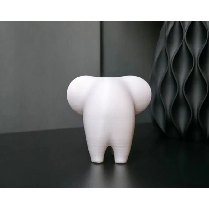 Escultura Elefante Minimalista Blanco 3