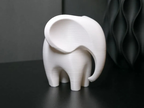 Escultura Elefante Minimalista Blanco - Foto 4