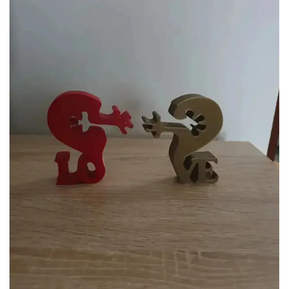 Figura Decorativa - Corazones Enamorados Día De San Valentín 3