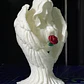 Ángel De Escultura Con Rosa - Miniatura 4
