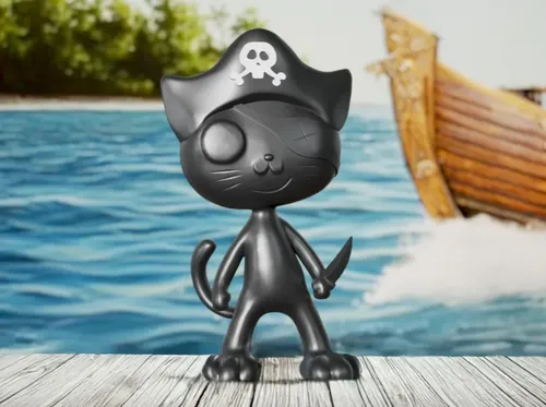Escultura Gato Pirata - Foto 2