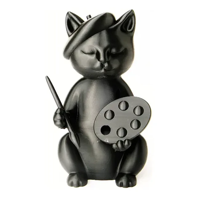 Escultura Gato Pintor