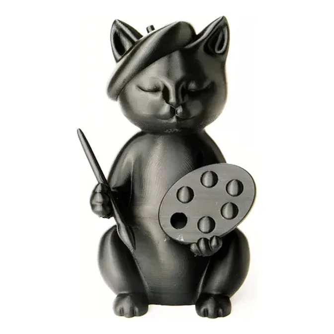 Escultura Gato Pintor 1