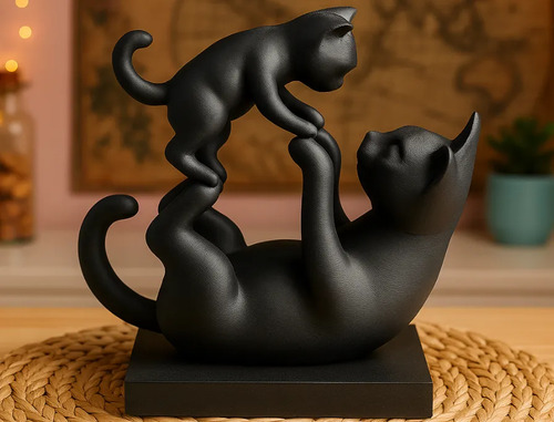 Escultura Gatos Fraternales - Foto 2