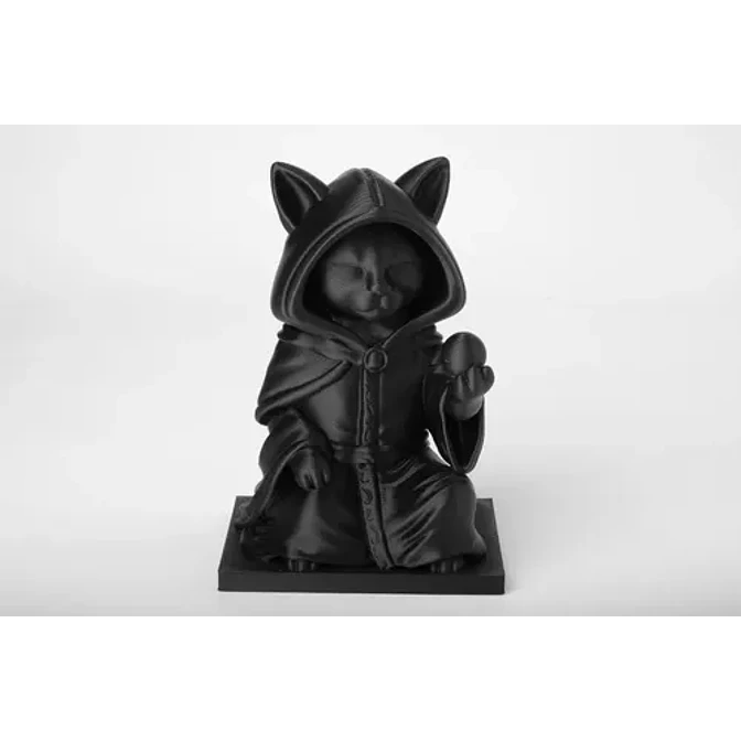 Escultura Gato Negro Mago 1