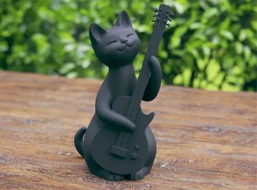 Escultura Gato Rockstar - Foto 2