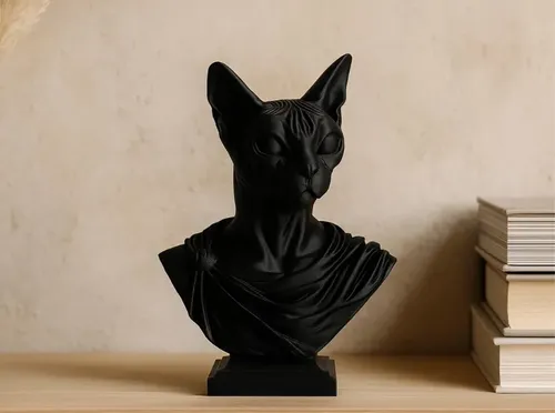 Estatua Esfinge Gato Griego - Foto 2
