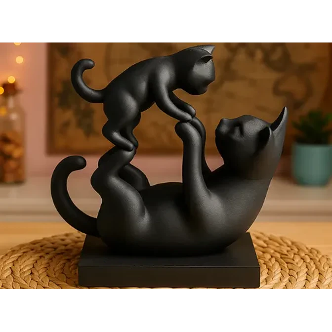Escultura Gatos Juguetones 2