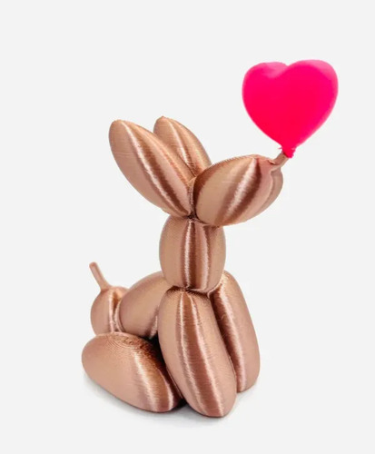 Figura San Valentín - Perro Globo Sentado Con Corazón