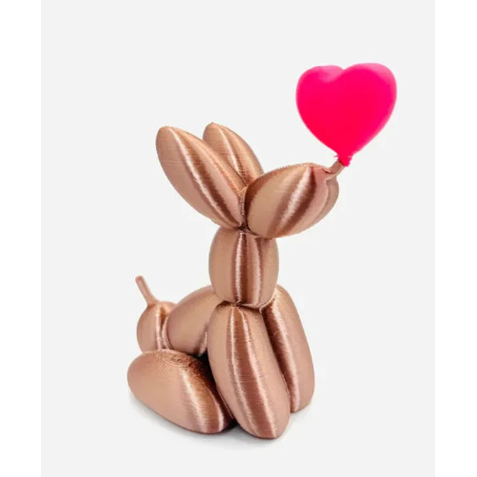 Figura San Valentín - Perro Globo Sentado Con Corazón 1