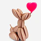 Figura San Valentín - Perro Globo Sentado Con Corazón - Miniatura 1