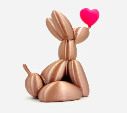 Figura San Valentín - Perro Globo Sentado Con Corazón - Foto 2