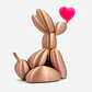 Figura San Valentín - Perro Globo Sentado Con Corazón - Miniatura 2