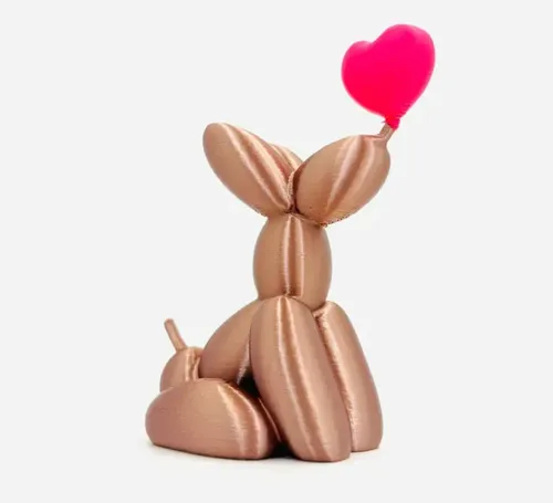 Figura San Valentín - Perro Globo Sentado Con Corazón - Foto 3