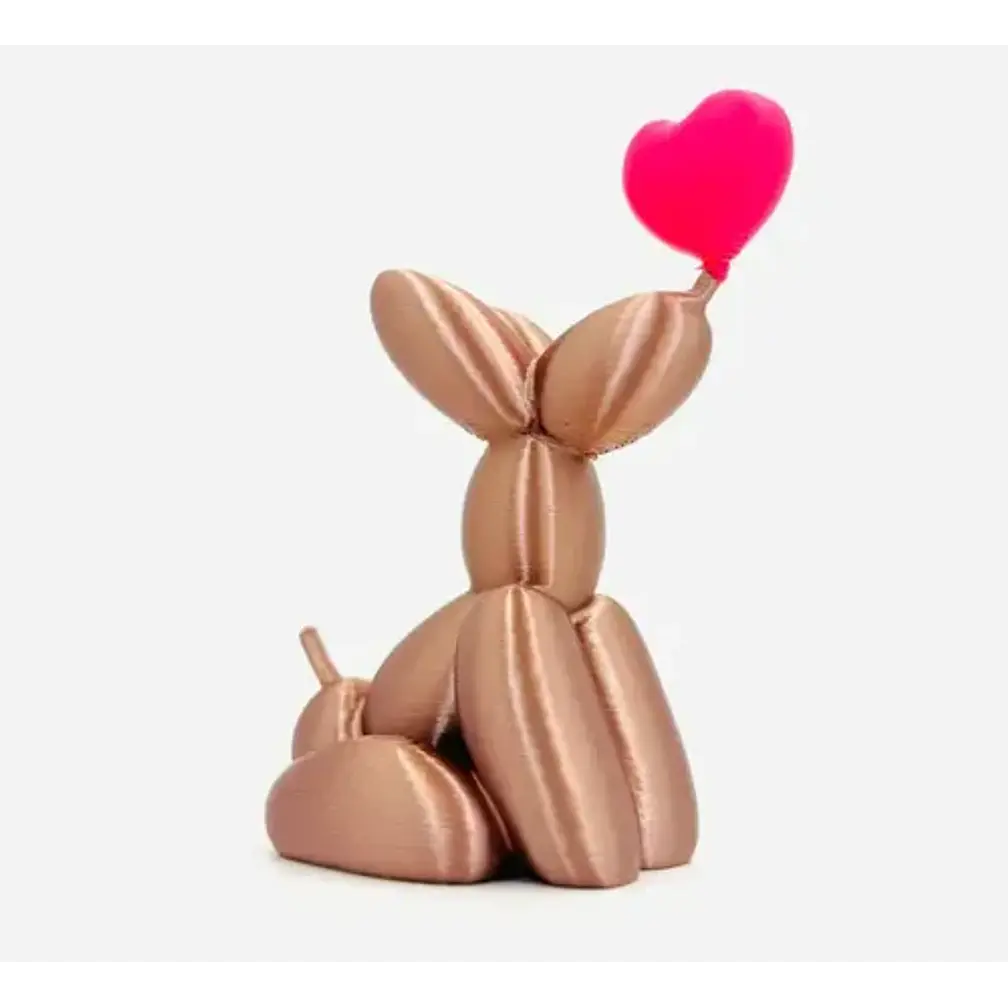 Figura San Valentín - Perro Globo Sentado Con Corazón 3