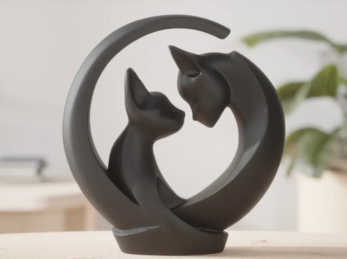 Escultura Abrazo Felino Creciente - Foto 2