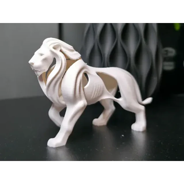 Escultura León Minimalista