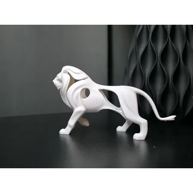 Escultura León Minimalista