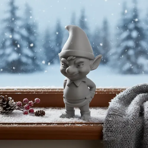 Figura Decorativa De Duende Travieso Invierno - Foto 3